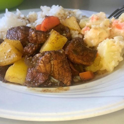 Jamaican Stew Pork Dish - TheShyFoodBlogger