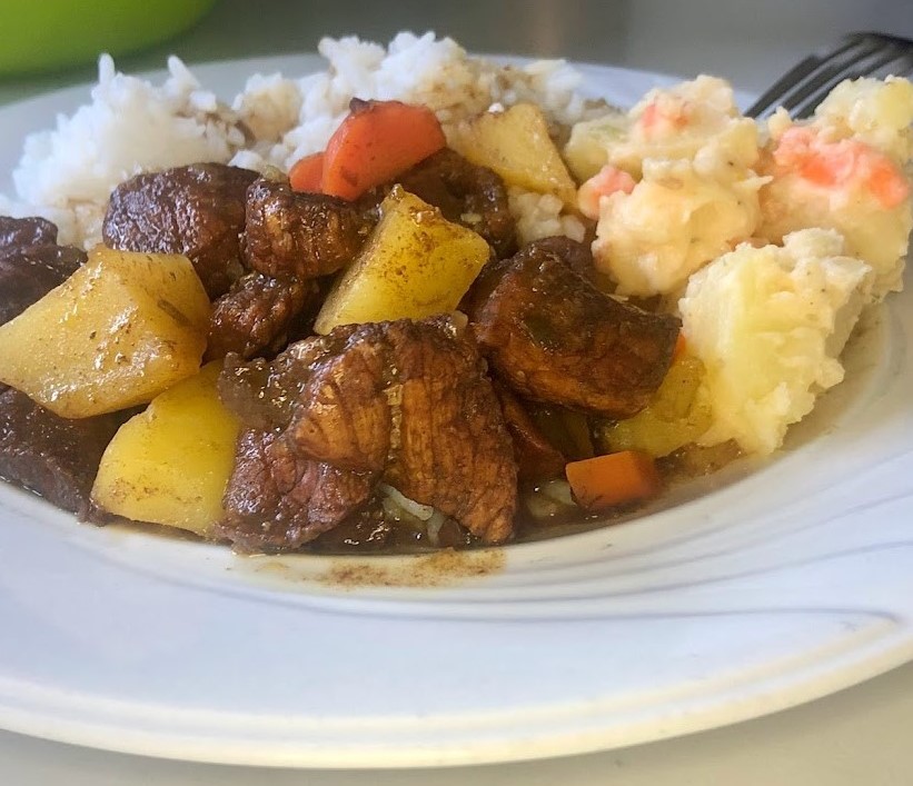 Jamaican Stew Pork Dish - TheShyFoodBlogger