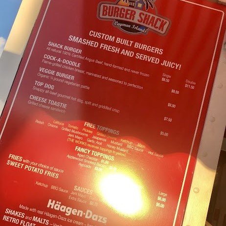 Burger Shack Menu - restaurants series 