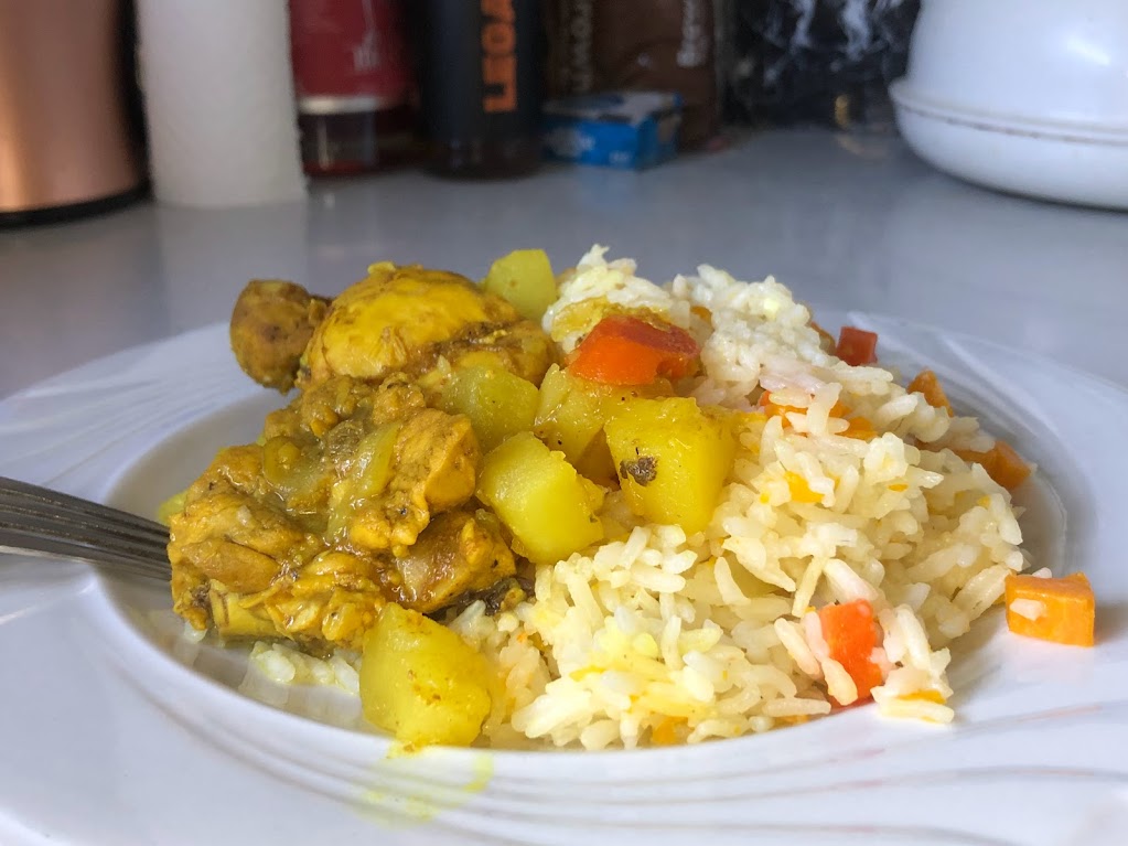 Jamaican Pumpkin Rice - Curry Chicken | TheShyFoodBlogger
