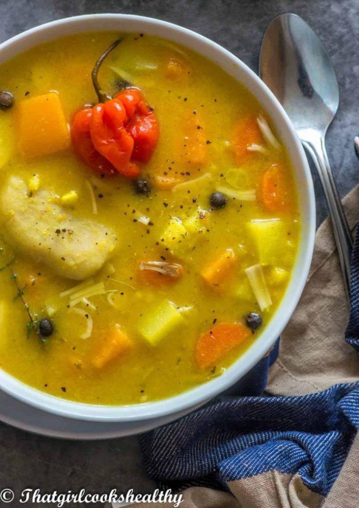 Jamaican Pumpkin Soup (Vegan Style) - The Girl Cooks Healthy