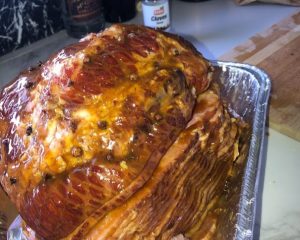 Christmas Holiday Ham brushed with dry rub - featured image