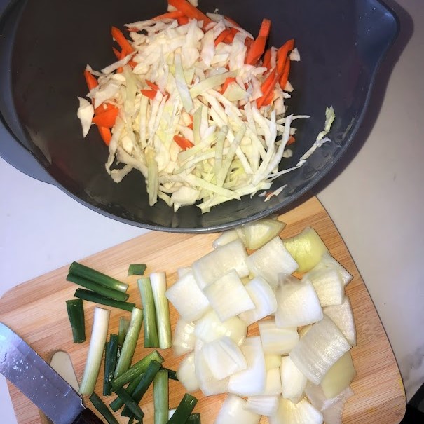 Chopped vegetables
