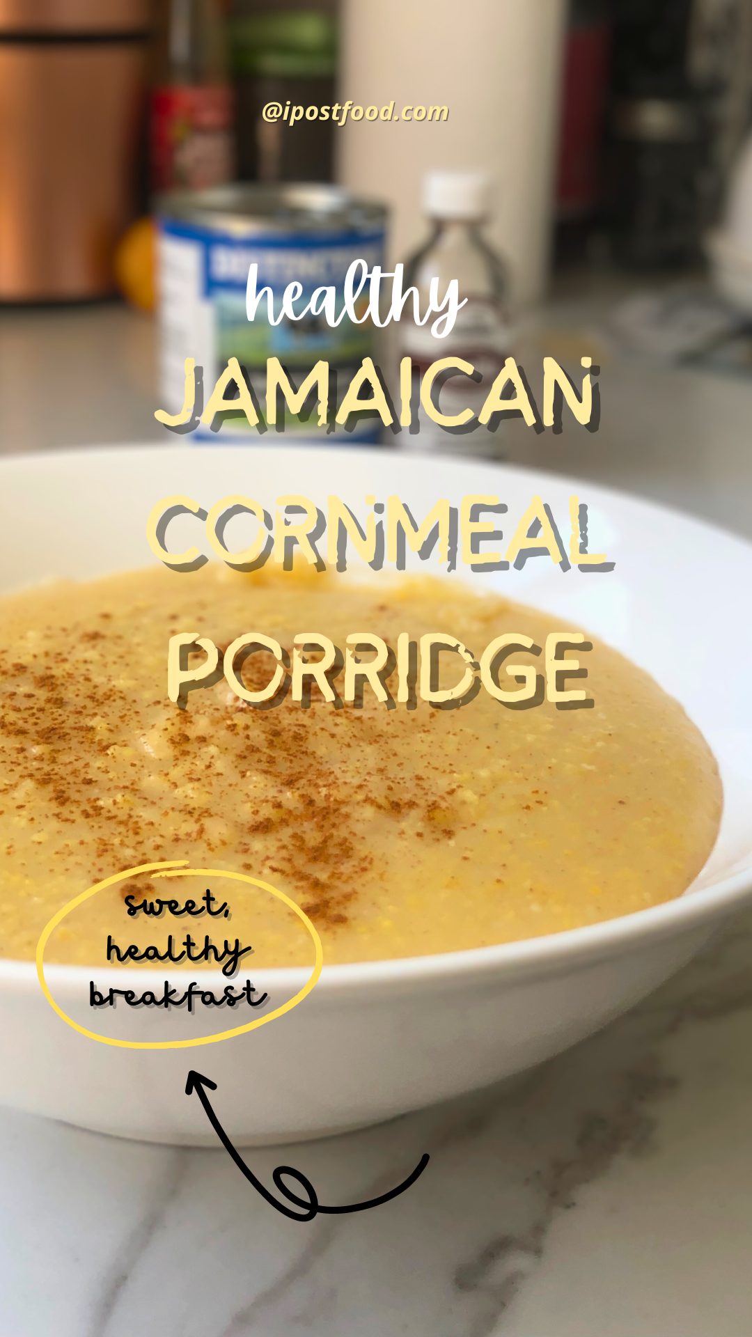Jamaican Cornmeal Porridge Pinterest Pin 