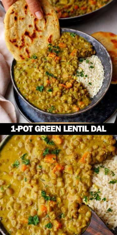 1-POT GREEN LENTIL DAL - Elavegan