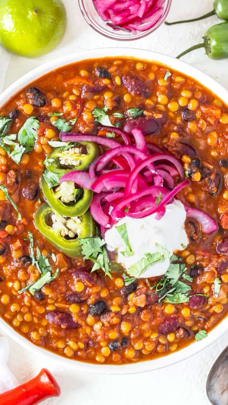 Easy Lentil Chili - Plant Based School