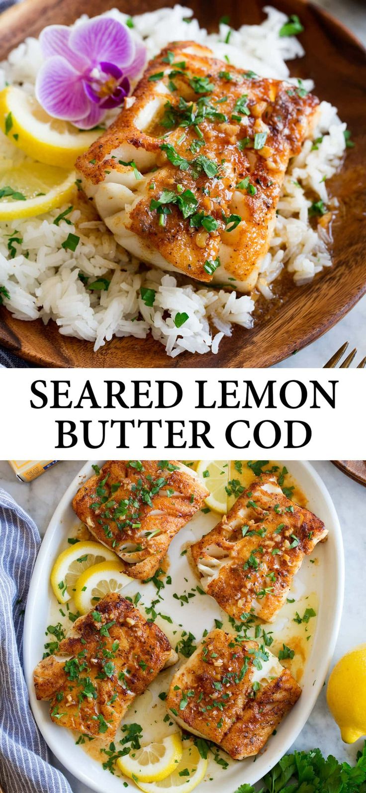 Lemon Butter Cod Recipe - Cooking Classy