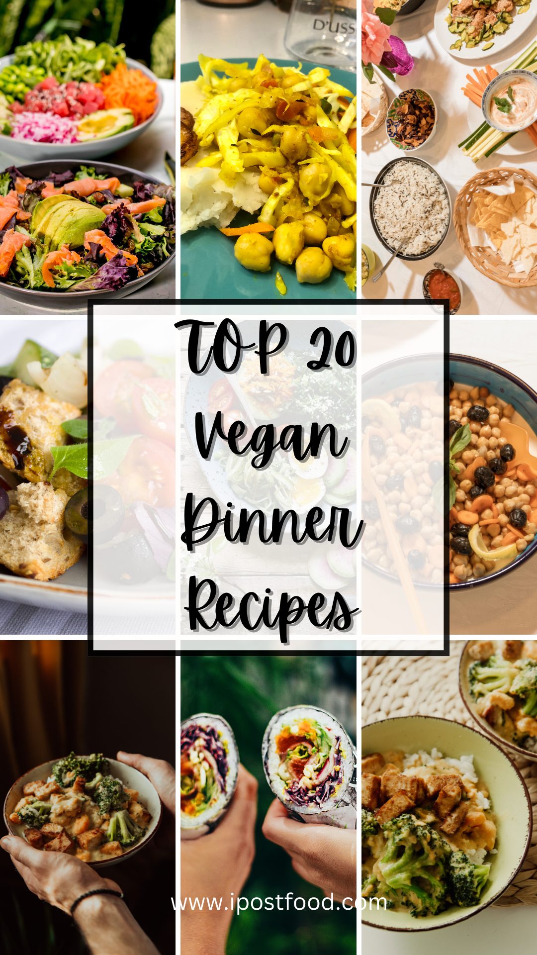 Vegan Dinner Recipes Pinterest Pin