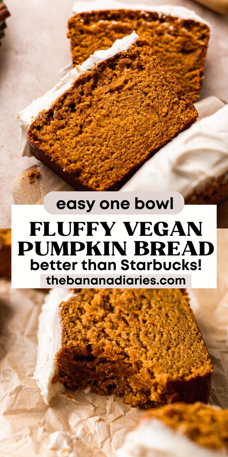 BEST Vegan Pumpkin Bread Recipe - The Banana Diaries