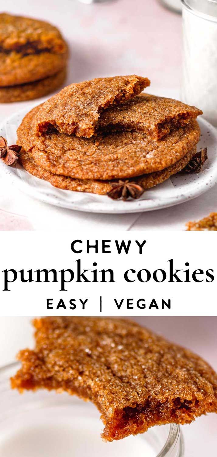 Chewy Vegan Pumpkin Spice Cookies - Thank You Berry Much