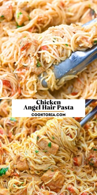 Chicken Angel Hair Pasta - Cooktoria