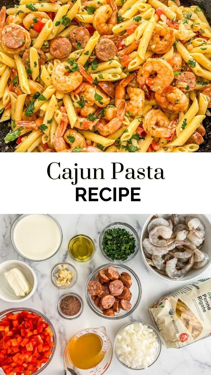 Creamy Cajun Pasta Recipe with Sausage and Shrimp - This Healthy Table