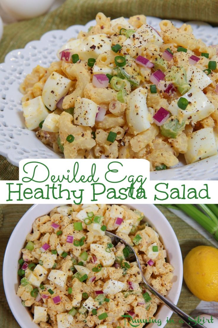 Deviled Egg Pasta Salad - Running in a Skirt