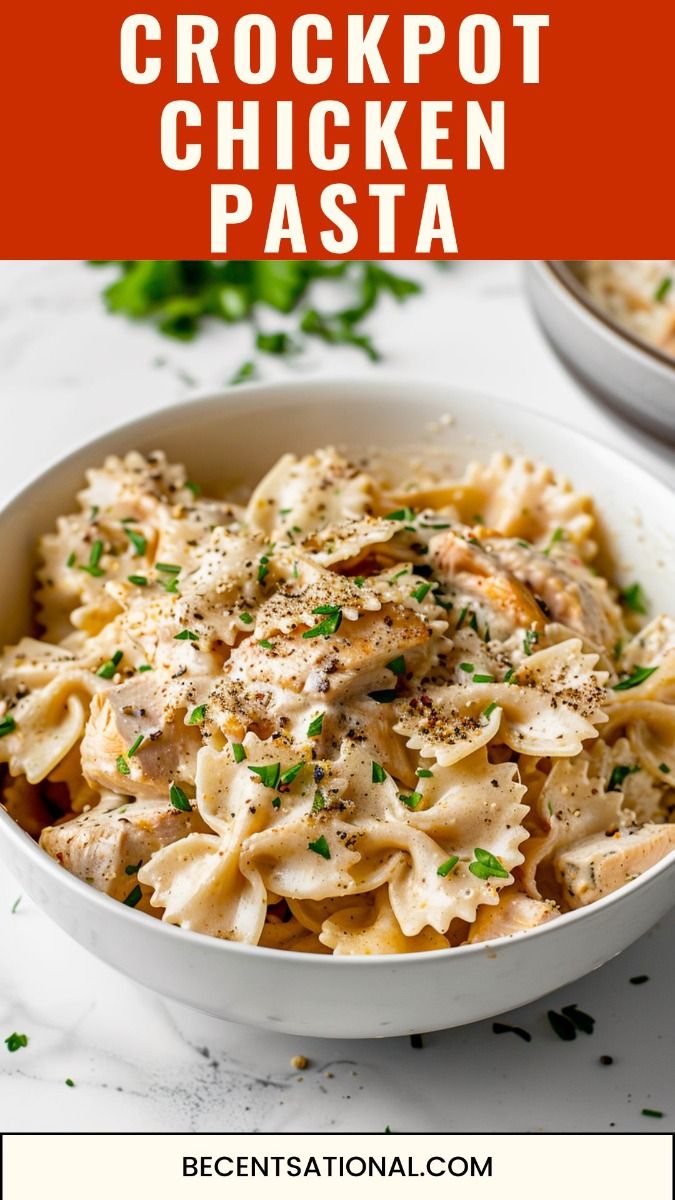 Family-Friendly Crockpot Chicken Pasta - Be Centsational