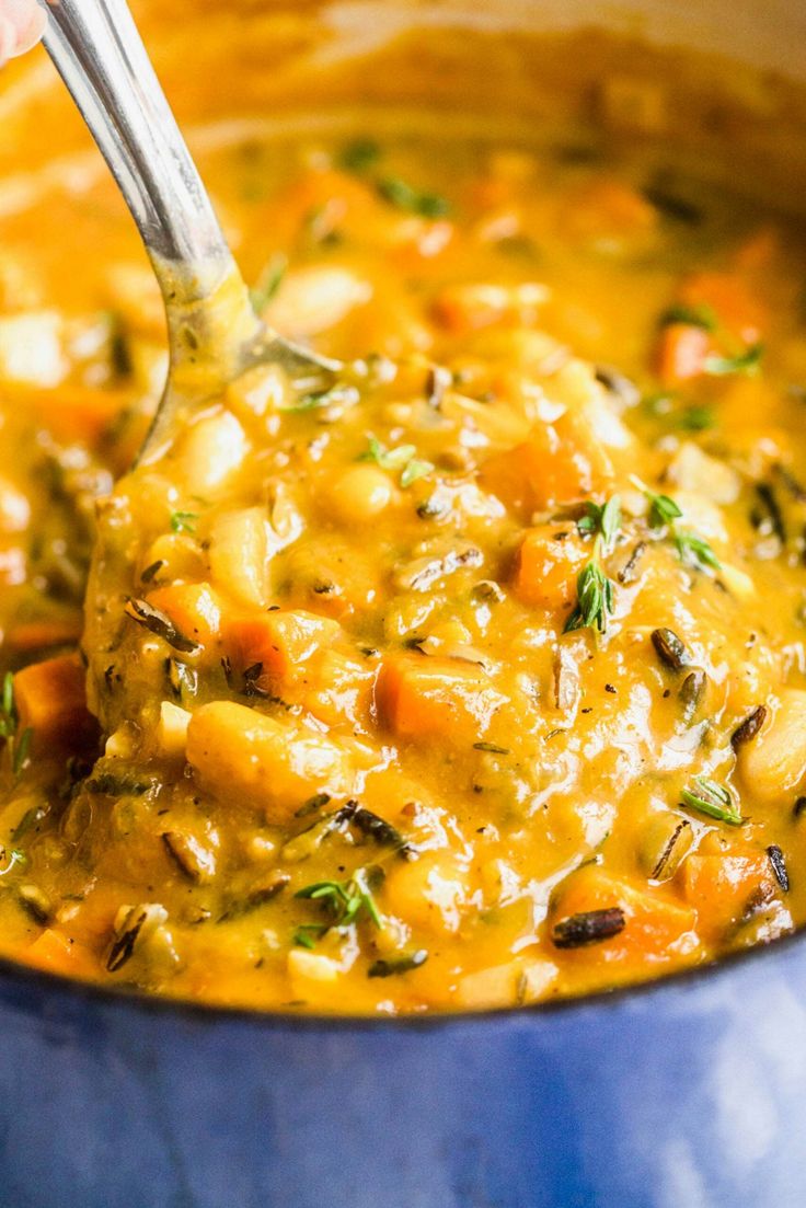 Nourishing Pumpkin Wild Rice Soup (Vegan) - Table for Two