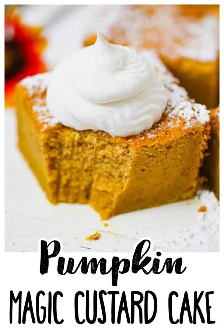 Pumpkin Magic Custard Cake - The Baking ChocolaTess