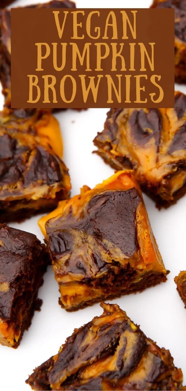 Vegan Pumpkin Swirl Brownies - The Hidden Veggies