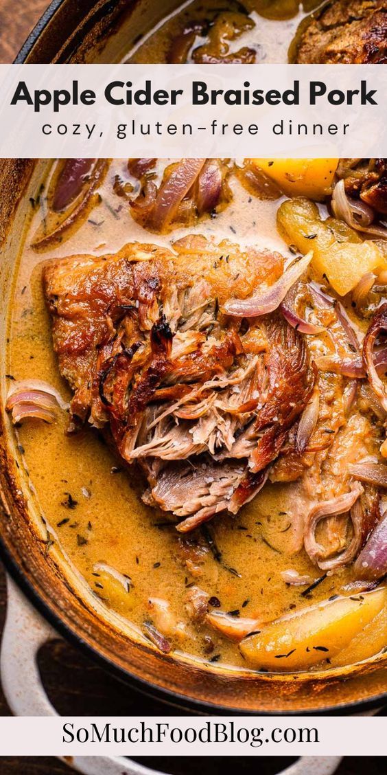 Apple Cider Braised Pork Shoulder - So Much Food Blog