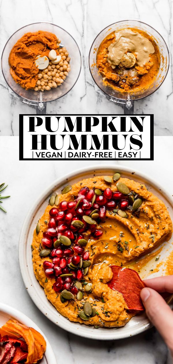 Creamy Pumpkin Hummus Recipe {Festive & 10 Ingredients} - Plays Well With Butter