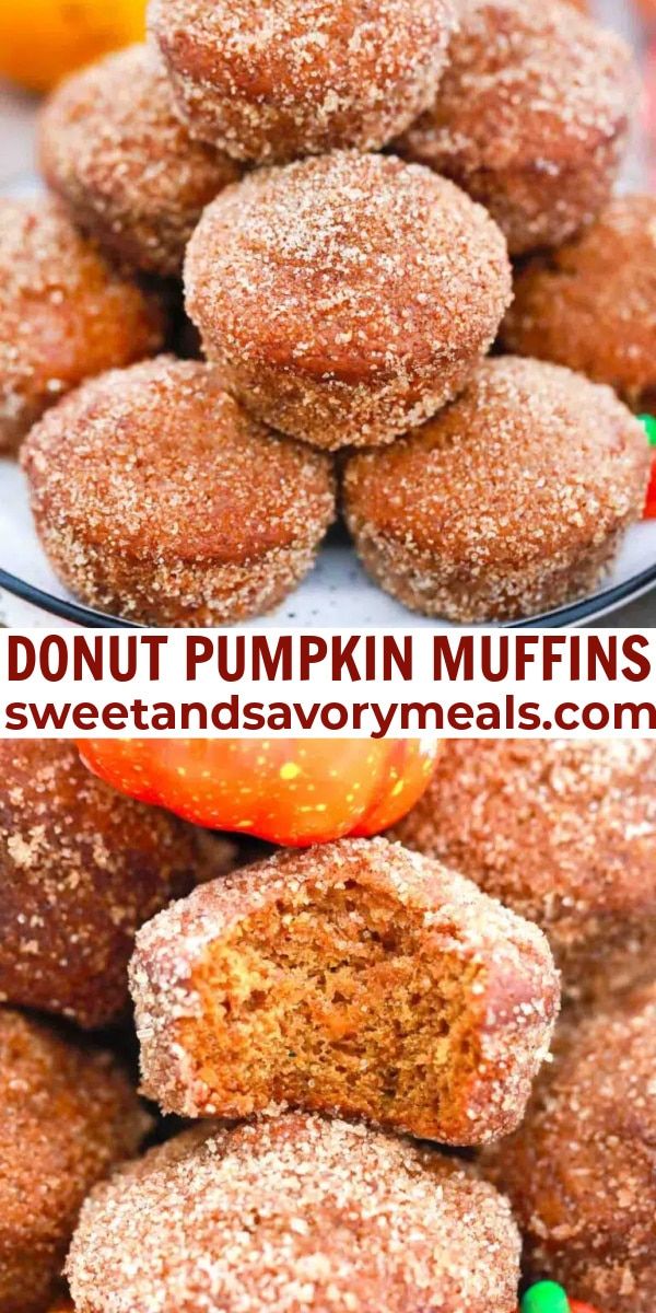 Donut Pumpkin Muffins Recipe - Sweet and Savory Meals