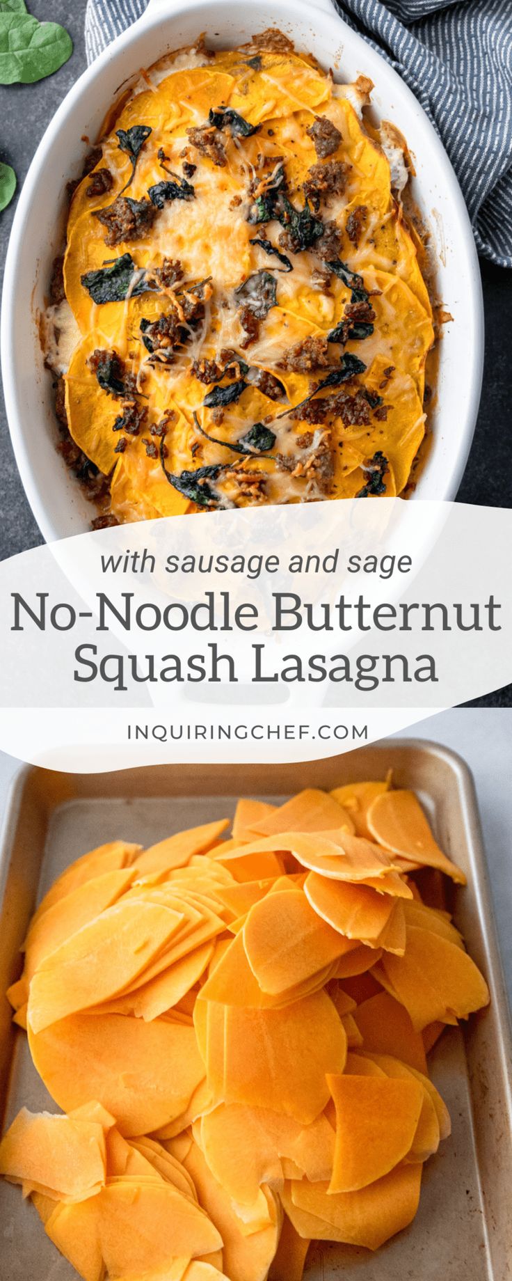 No-Noodle Butternut Squash Lasagna - Inquiring Chef