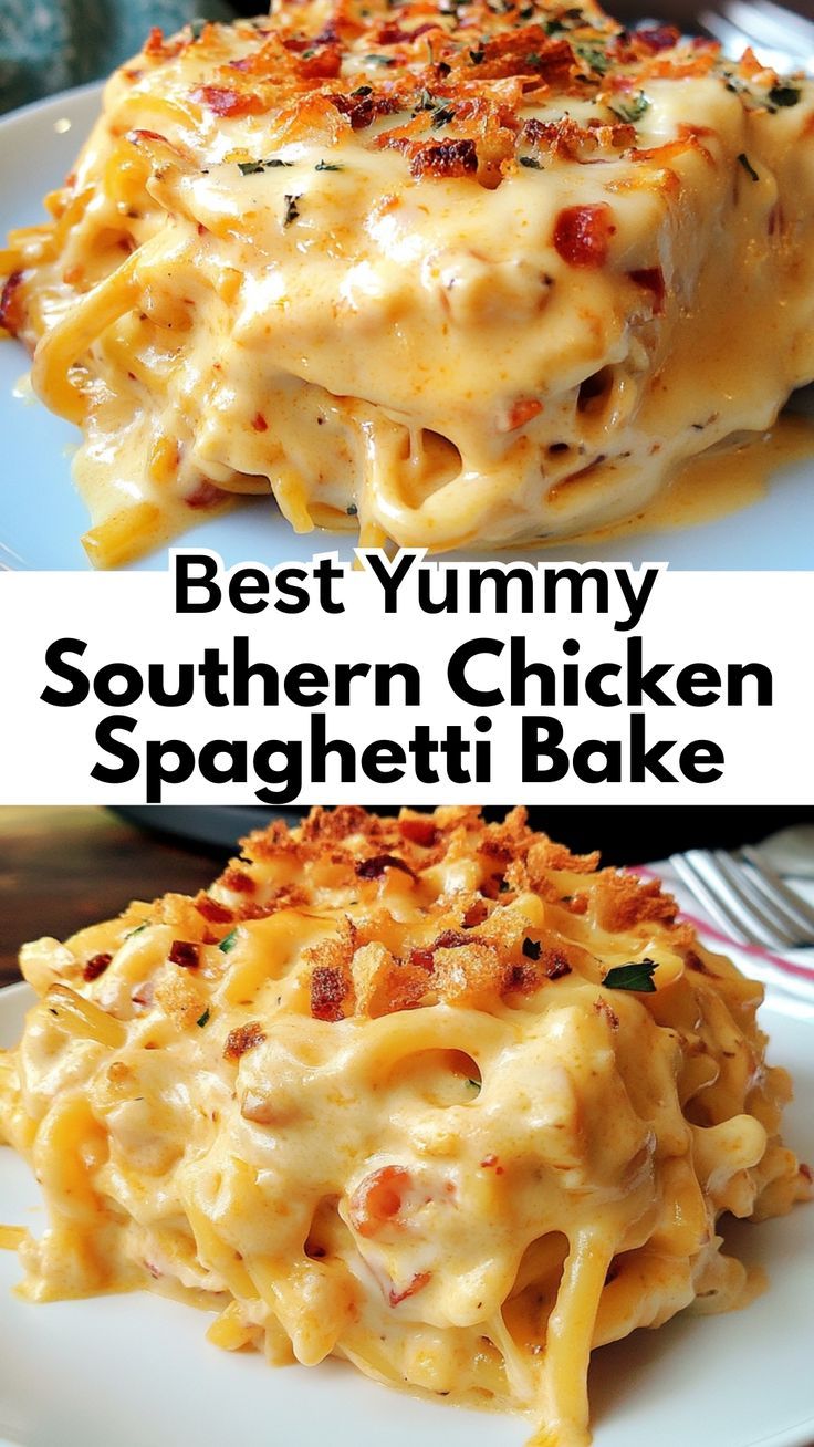 Irresistible Spicy Southern Chicken Spaghetti Casserole| Recipes We Made
