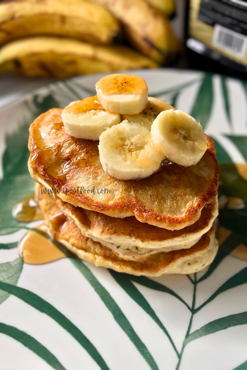 Banana Pancakes using pancake mix - TheShyFoodBlogger