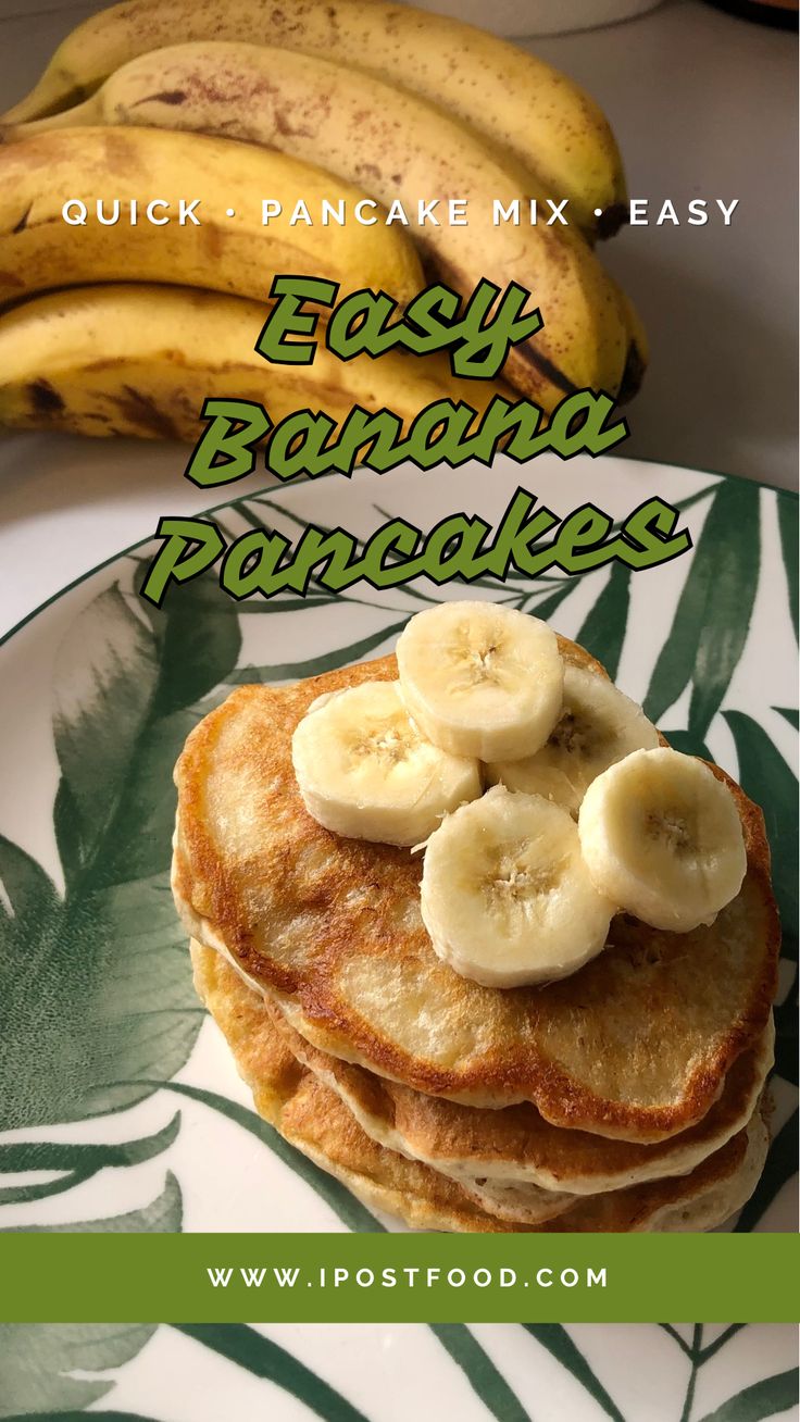 Easy Banana Pancakes (Using Pancake Mix) _ Pinterest Pin
