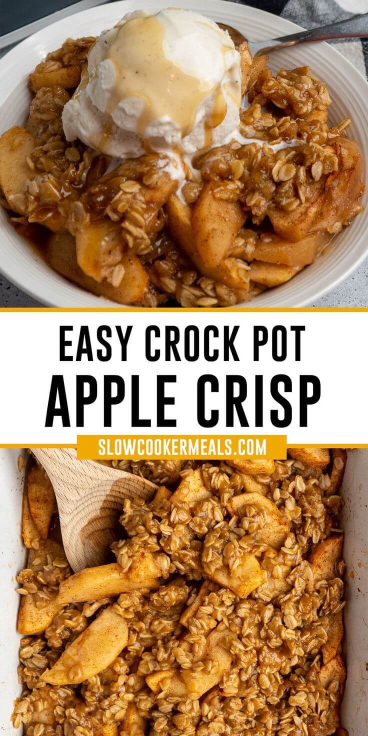 Crock Pot Apple Crisp - Slow Cooker Meals