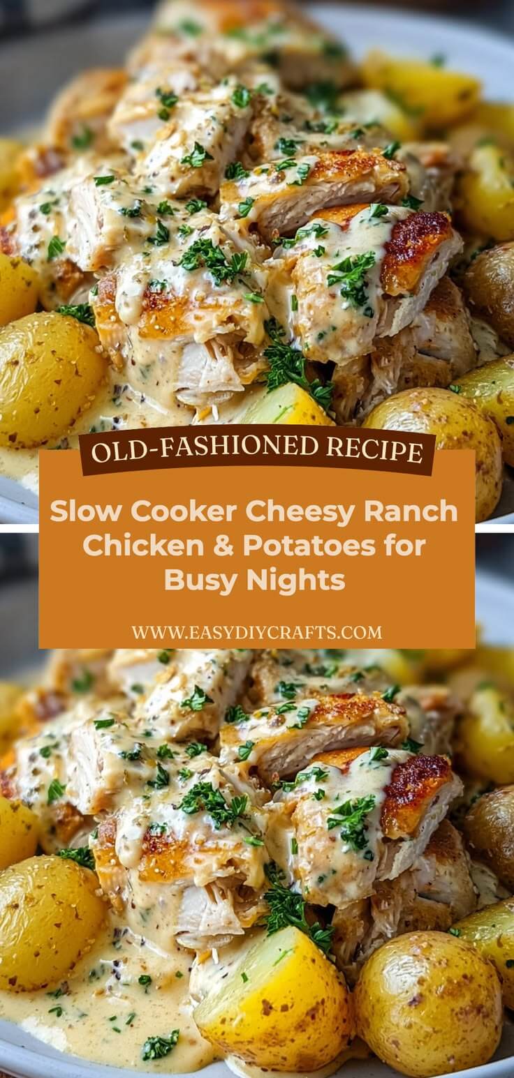Slow Cooker Cheesy Ranch Chicken & Potatoes for Easy One Pot Meals - EasyDIYCrafts