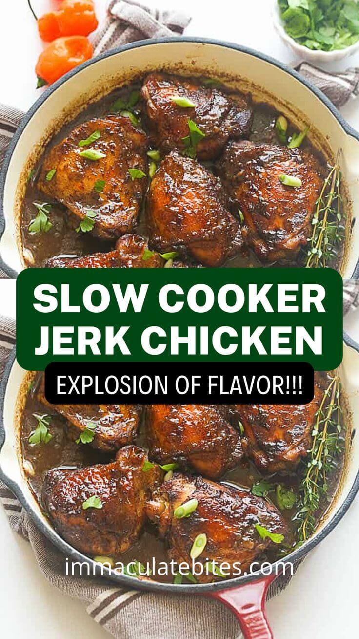 Slow Cooker Jerk Chicken - Immaculate Bites