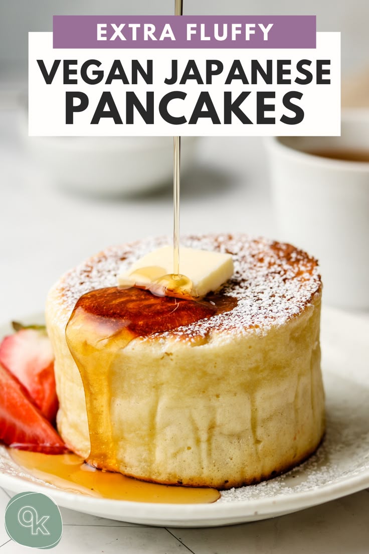 Vegan Fluffy Japanese Pancakes - Okonomi Kitchen