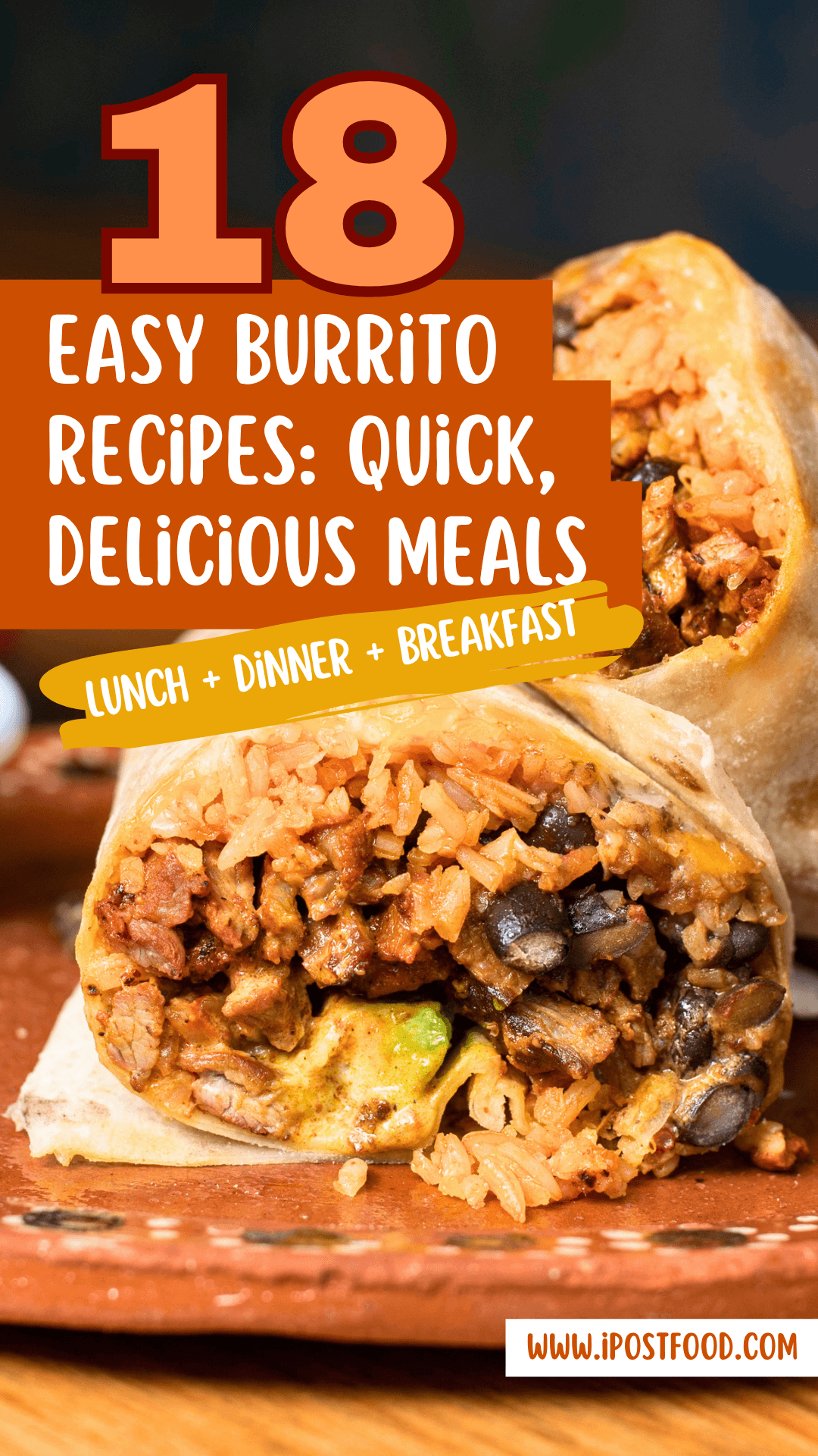 Burrito Recipes Pinterest Pins - TheShyFoodBlogger