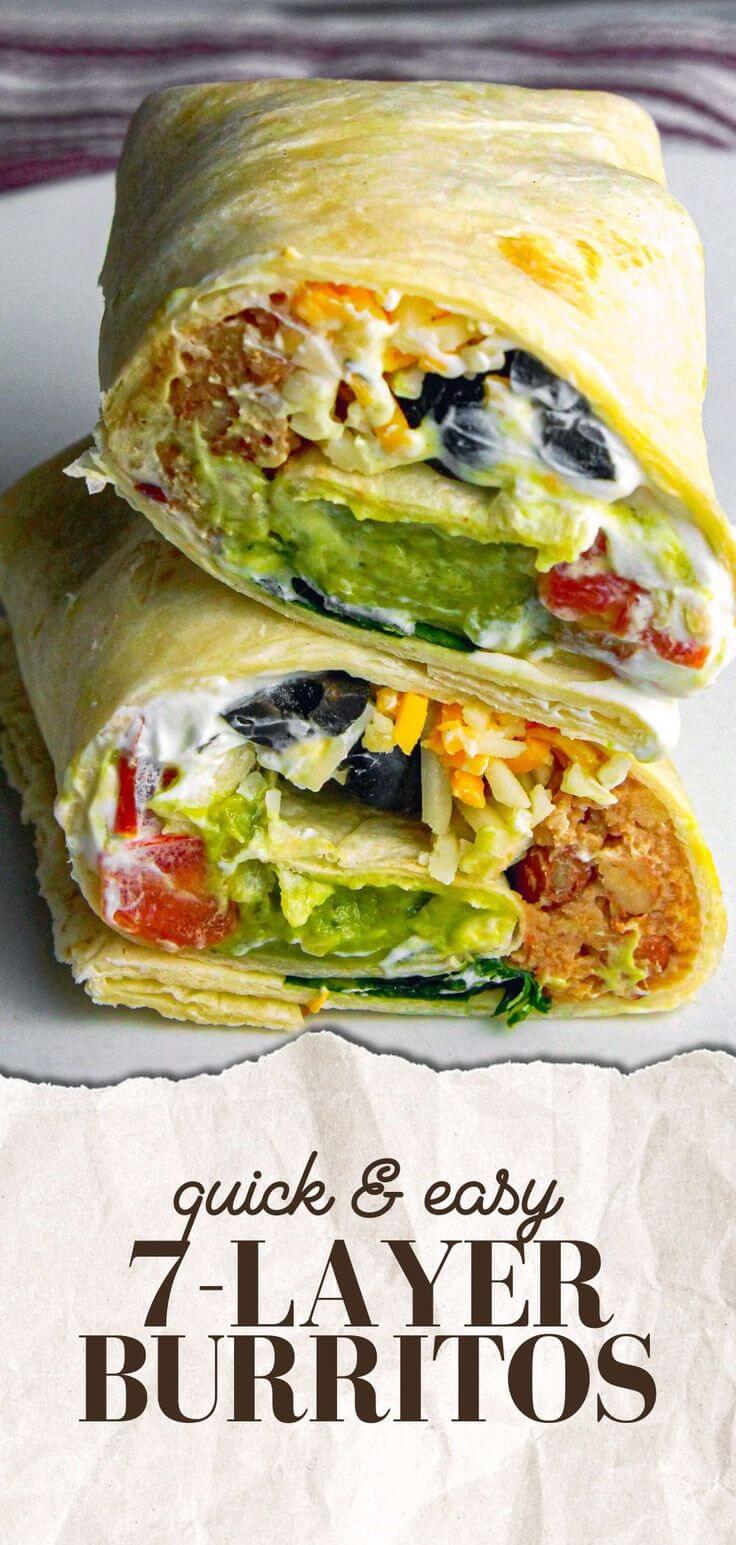 Easiest 7 Layer Burrito Recipe - Sweet Pea's Kitchen