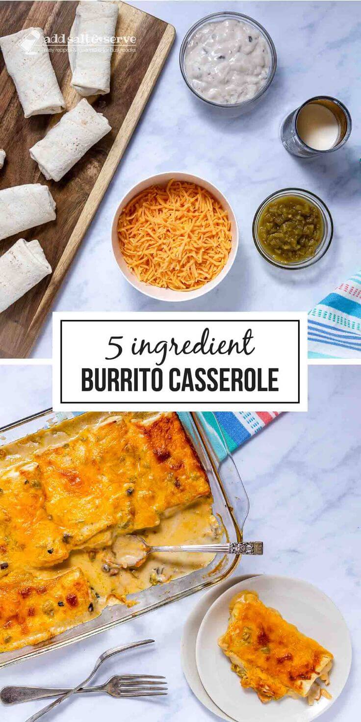 Frozen Burrito Casserole (5 ingredients!) - Add Salt & Serve