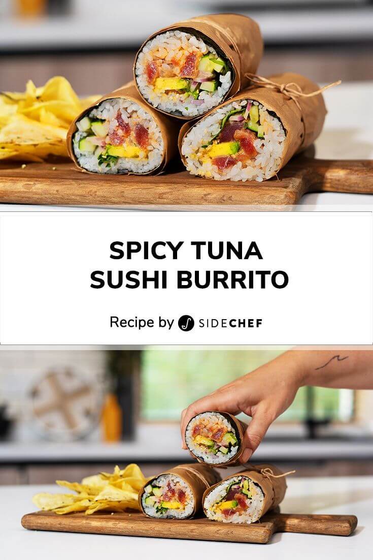 How to Make_ Spicy Tuna Sushi Burrito - SideChef
