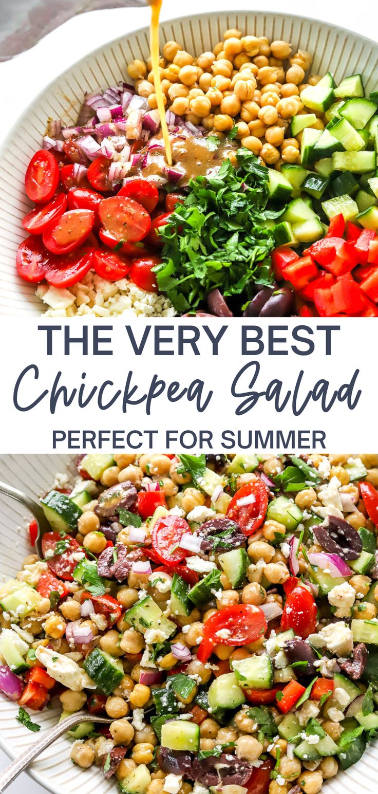 The Very Best Chickpea Salad - Pinch Me Good