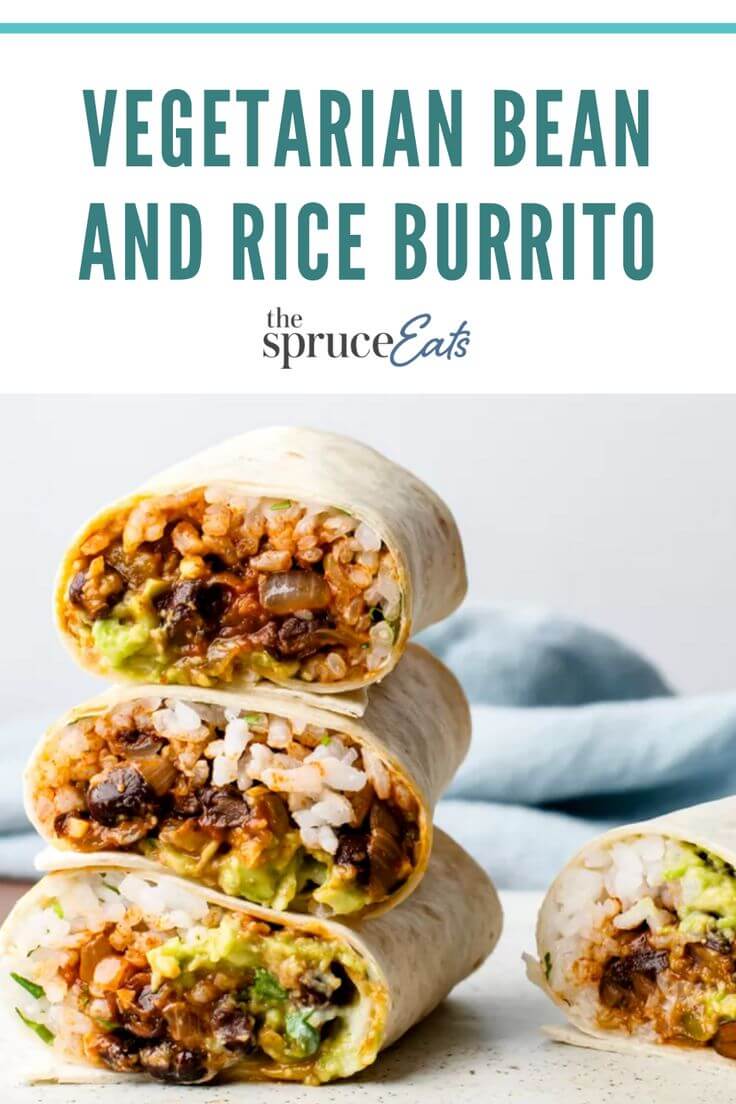Vegetarian Bean and Rice Burrito - The Spruce Eats